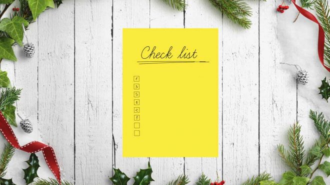 Checklist pro for moving during  time for Christmas and New Year